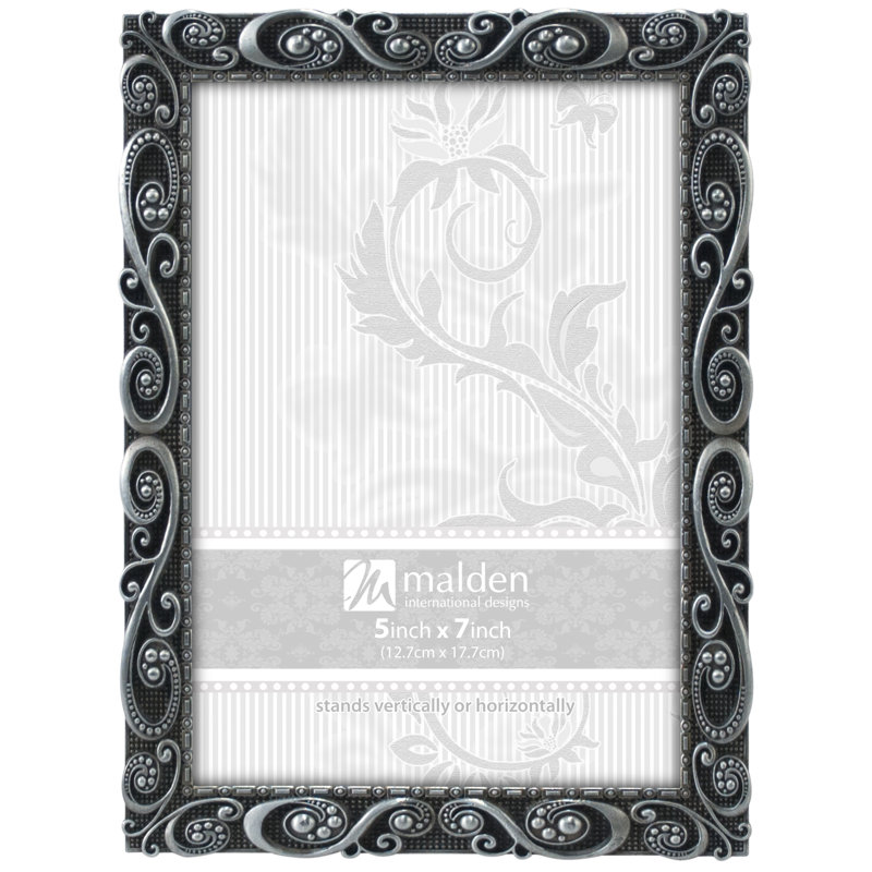 Cadre photo en étain tourbillon morgan, 5" x 7"