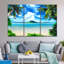 «Serene Beach Scene», reproduction d'art sur toile-553856334