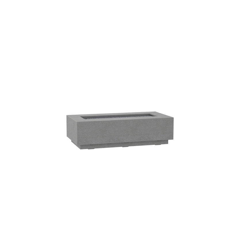 Rectangle Concrete Smokeless Fire Pit Table, 17" H x 60" W x 30" D