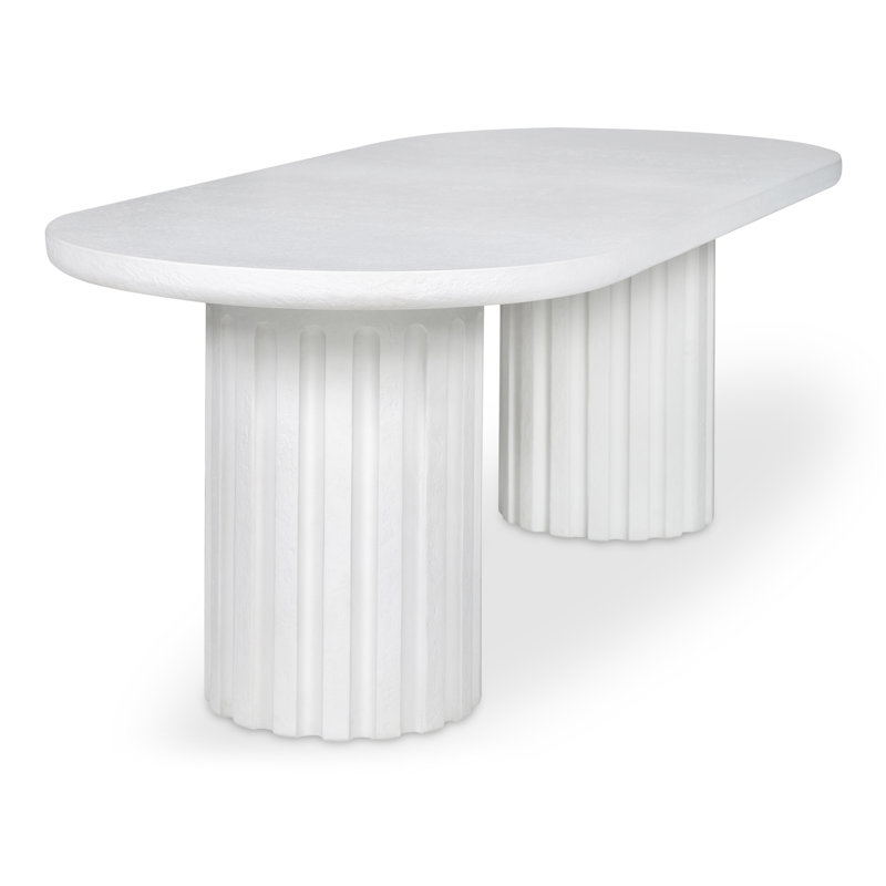 Pipperidge 86.5'' Stone Outdoor Dining Table