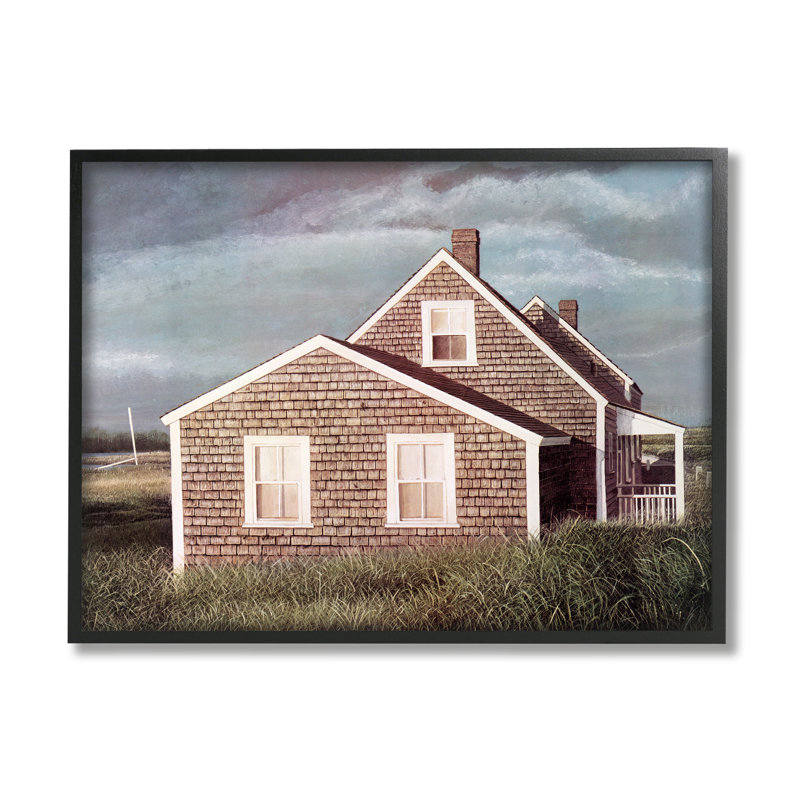 Bord de mer à bord côtier, Giclée encadrée noir minuit, H 11 po x l 14 po x P 1,5 po