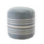 Argueta Blue/Ivory Striped Outdoor Handmade Textured Ottoman Pouf