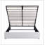 Grand lit plateforme tapissier avec rangement hydraulique, alliant confort et élégance moderne pour une chambre sans encombrement.-269944769-269944768