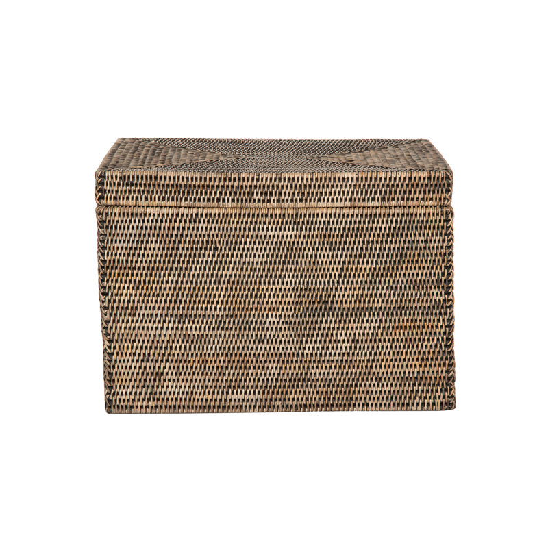 Panier en rotin Everard, Enduit noir