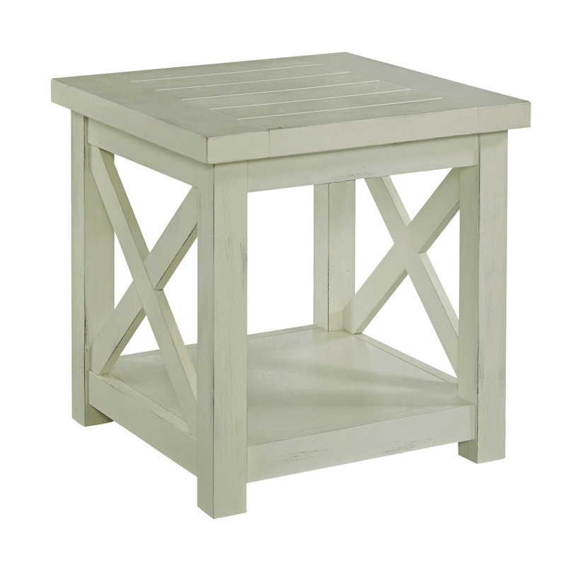 Seaside White Mahogany 22" Square End Table