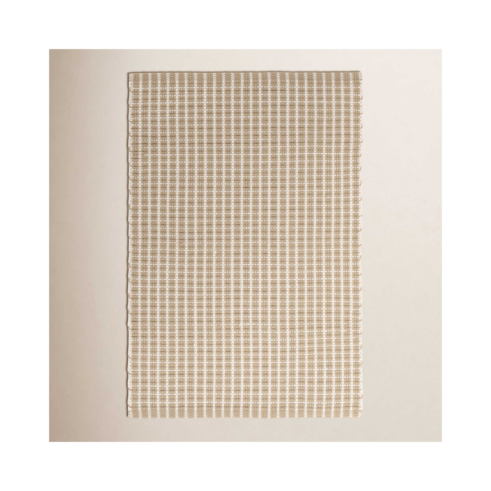 Gridiron Wheat Handwoven Indoor/Outdoor Rug, Rectangle 4' x 6'