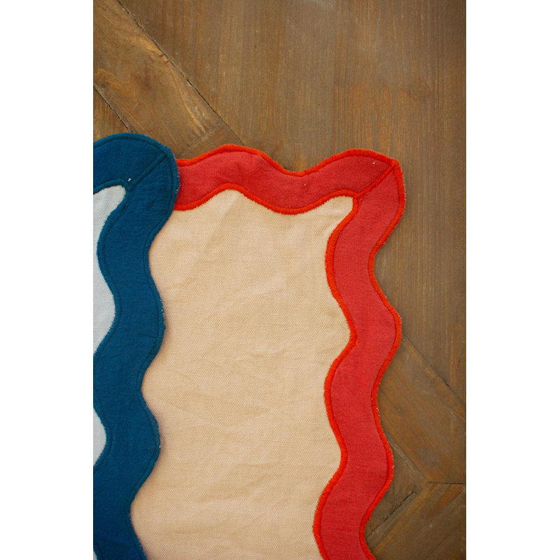ENSEMBLE DE TROIS RUNNERS DE COTON RÉVERSIBLES UNE COULEUR