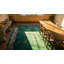 Hand Knotted Wool Area Rug in Green