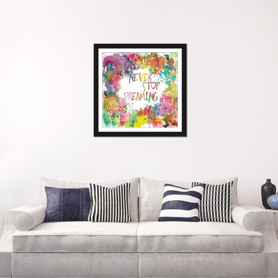 « never stop dreaming », peinture sur toile