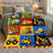 1pc Construction Vehicles Quilt Blanket, Cute Cartoon Excavator Bulldozer Dump Truck Pattern Flannel Blanket, Soft Cozy Lightweight Bedding Blanket for Sofa Couch Bed Living Room Dorm Office Travel, Home Decor All‑Season Blanket,, Kids Gift-135920747