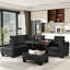 Canapé modulaire en cuir 3 pièces Advita-703177139