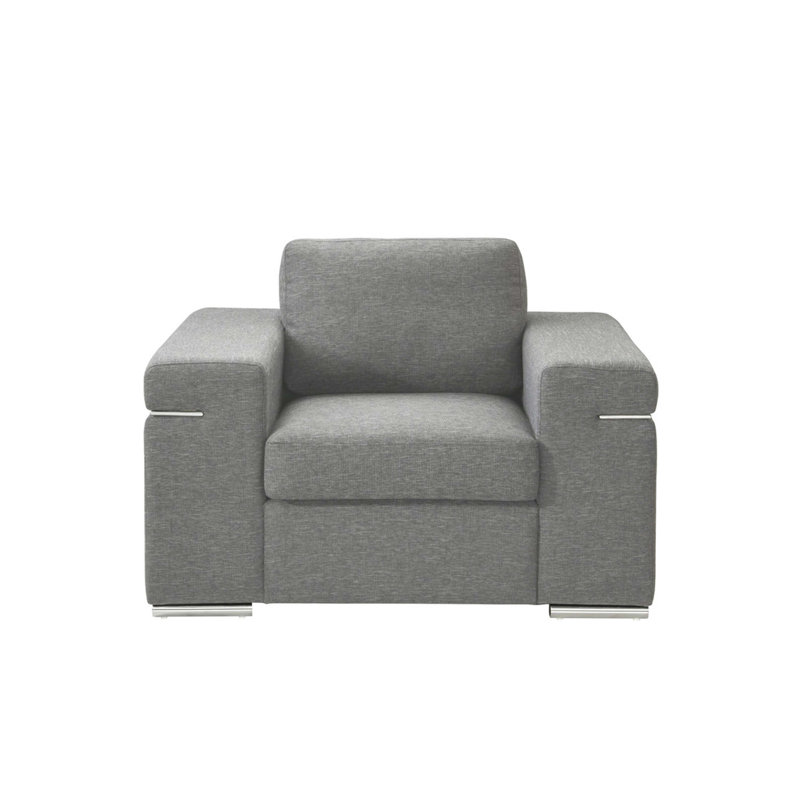 Fauteuils d'appoint en tissu tissé, Tissu gris pâle