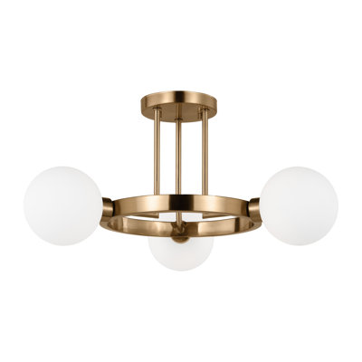 Plafonnier semi-encastré 3 lumières 21 po Eveliina