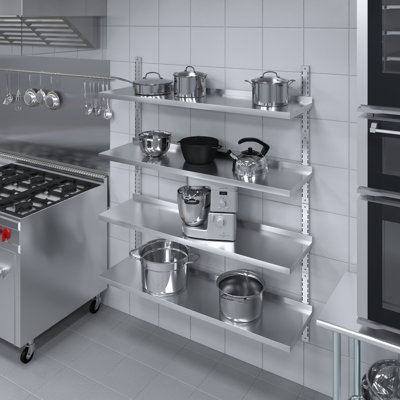 Amgood Four-tier Metal Wall Mount Shelf