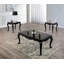 1 table de bout carrée de style traditionnel avec pieds incurvés en bois massif