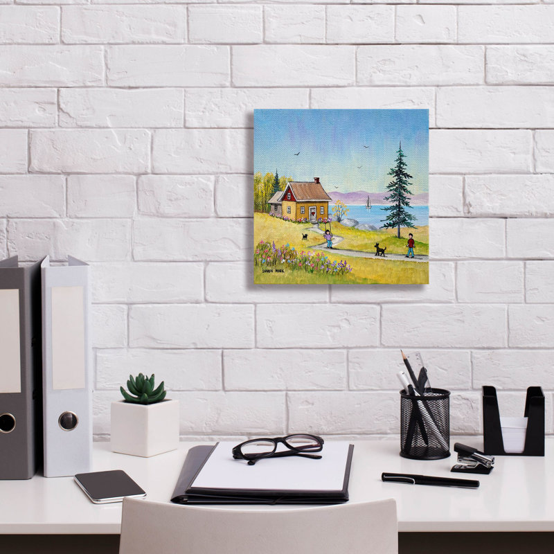 «Ashlei Little Cottage On Canvas» par Sharon Mark, reproduction, H 12 po x l 12 po x P 0,75 po