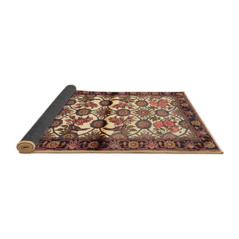 Tapis en laine rouge / brun, Rectangle 5 pi x 7 pi