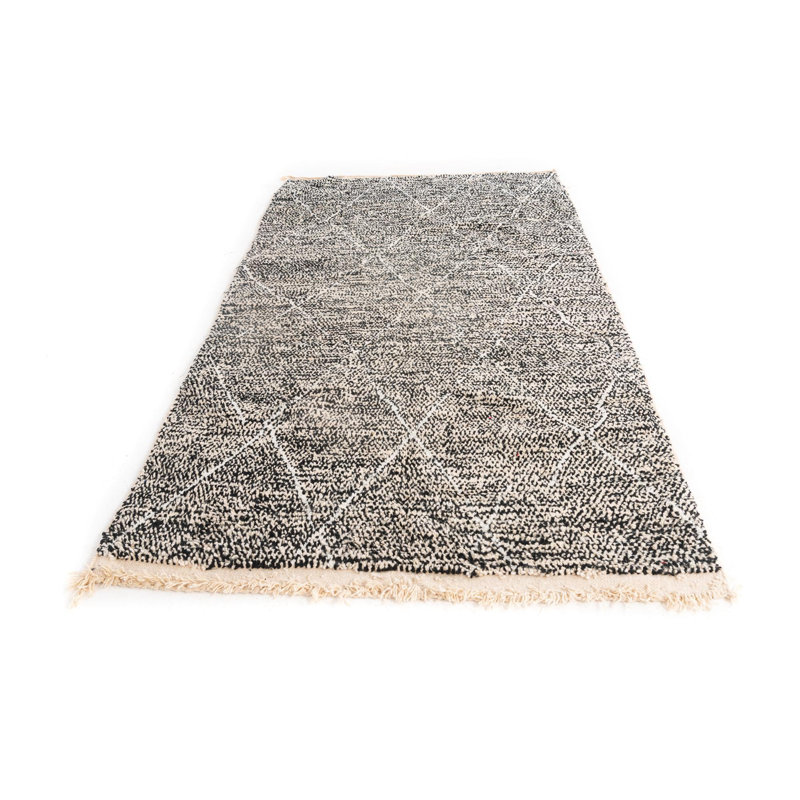 Tapis noir et blanc Nathaniel