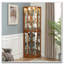 Vitrine de coin d'angle avec lumières, miroirs et tablettes réglables-2046061201