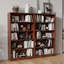Bibliothèque ajustable de 60 pouces de hauteur à 5 tablettes en bois avec construction robuste et rangement flexible pour la chambre à coucher ou le bureau.