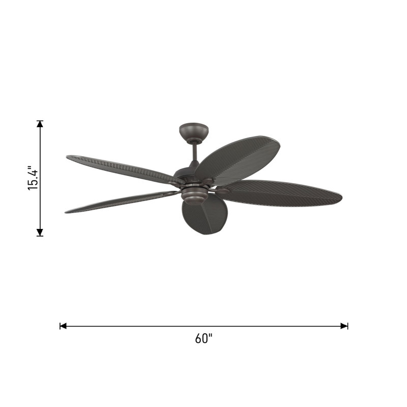 Ventilateur de plafond d'extérieur 60 avec génération de filetage, pales en ABS et télécommande murale combinée Génération Lighting