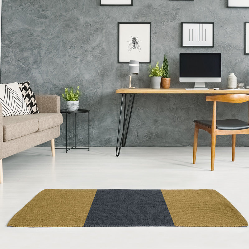 Tapis à rayures de football jaune jacksonville, Rectangle 5 pi x 7 pi