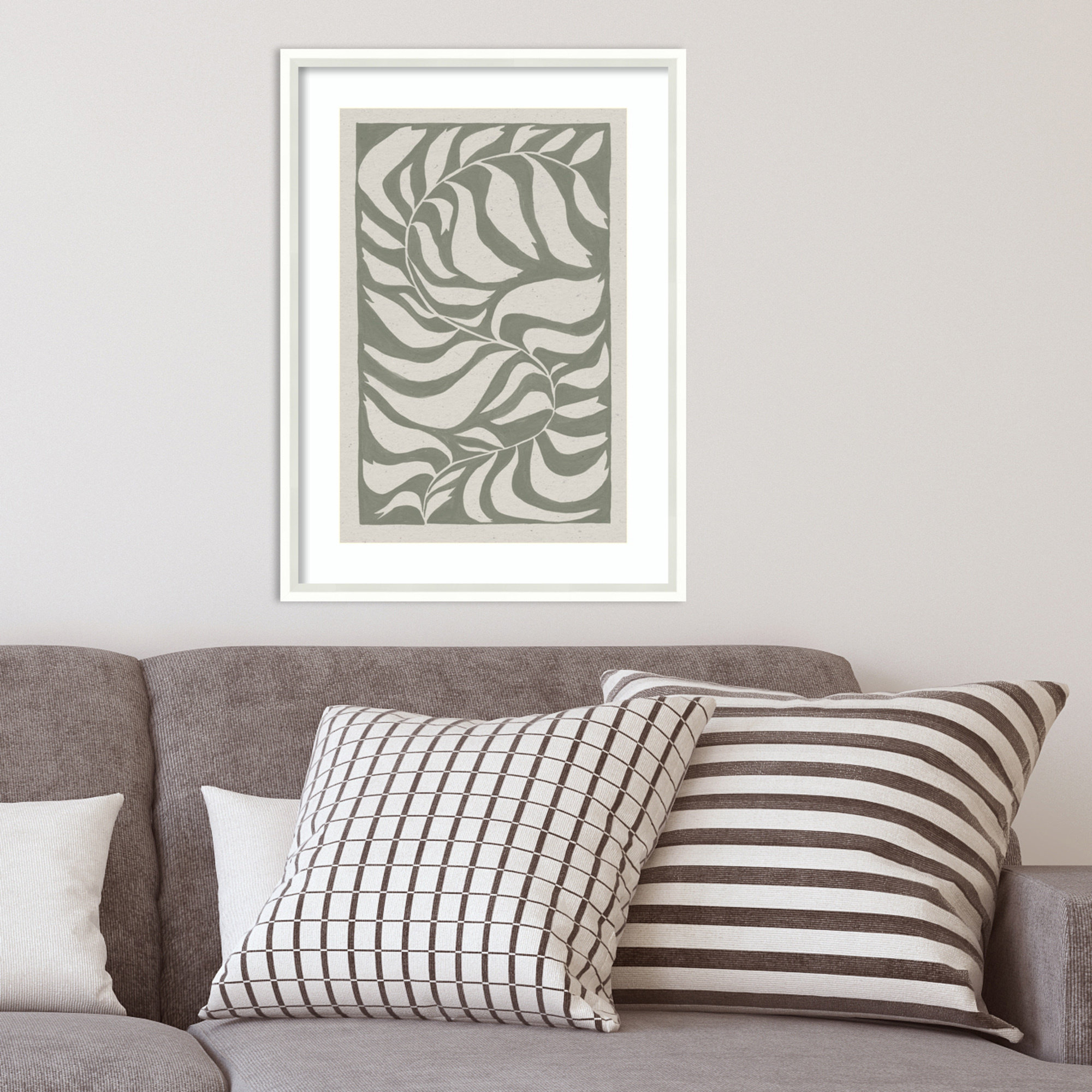 Winding Vine by Moira Hershey, 25" H x 19" W x 2" D, White