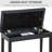 Black Keyboard Bench With Faux Leather Cushion And Solid Wooden Frame For Duets Duet Chair Padding - Version