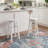 White 24" Counter Stool With Round Seat