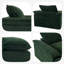 Chaise longue en velours côtelé, coussin et dossier amovibles, siège très large, aucun assemblage requis-1644375016