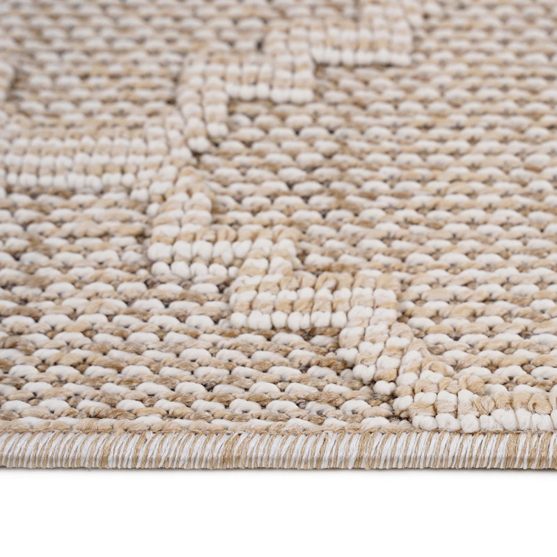 Loom & 2X8 Cream Trellis Rug - Pet-, Stain , Medium Pile For Comfort Area , Tropical Style