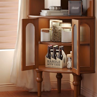 Armoire de coin en bois massif
