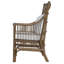 Chaise avec accoudoirs en rotin Winston II, H 39 po, brun moyen-615069312