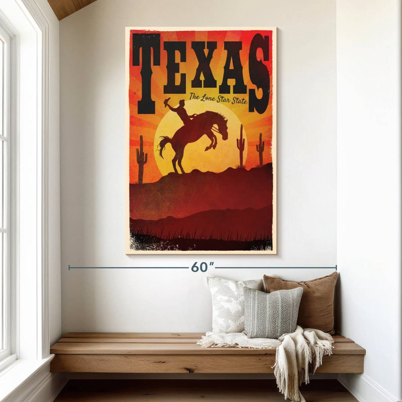 Texas State Poster, 51" H x 34" W