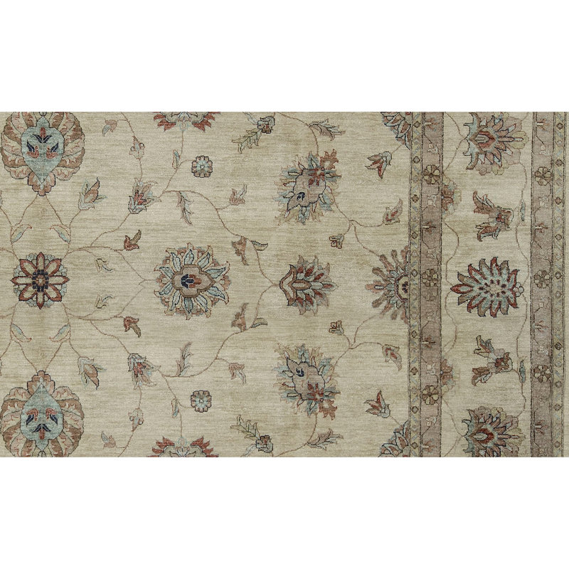 Cornwall Wool Oriental Area Rug in Beige/Brown