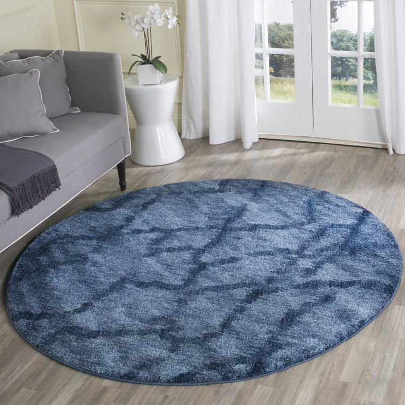 Socorro Retro Performance Abstract Rug, Round 4'