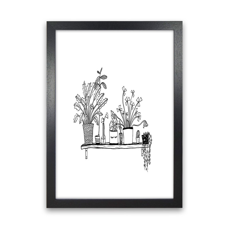 Plant Shelfie by Carissa Tanton - Print, Black Framed, 63cm H x 46cm W x 3cm D