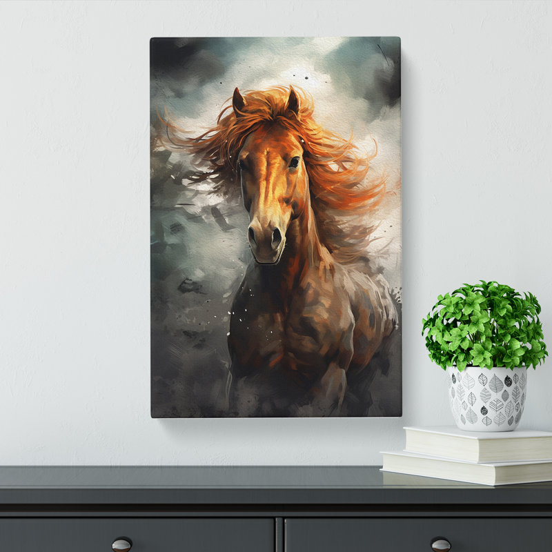 Pony Digital - Wrapped Canvas Print, 76cm H x 50cm W x 3cm D