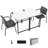 Ebern Designs 32" Meeting Room Desk Set Of 2 With Charging Station & Headphone Hook Metal Frame White