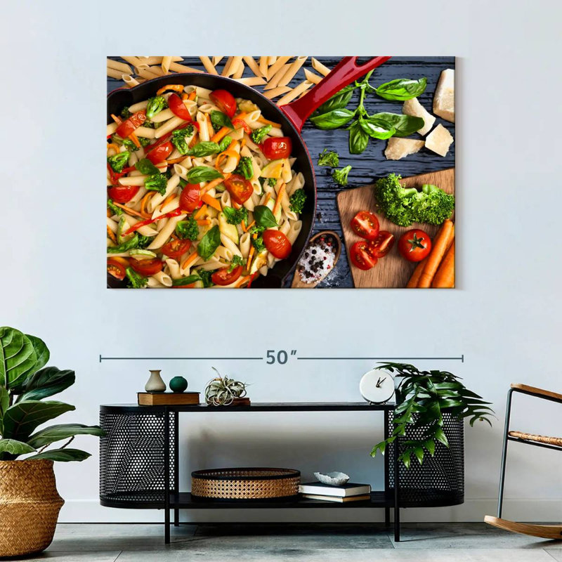 Yarlin Spring Vegetables Pasta, 32" H x 48" W