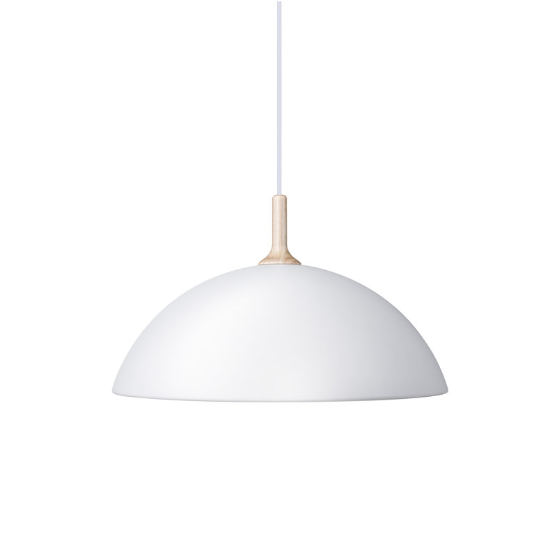 1 - Light Dome Pendant, White/Nature