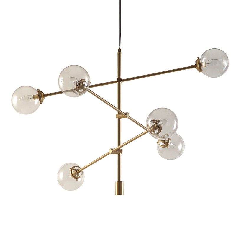 Lustre en métal 6 lumières Cyrus