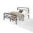 14"h Metal Platform Full Bed Frame With Industrial Style Headboard & Footboard-297988835
