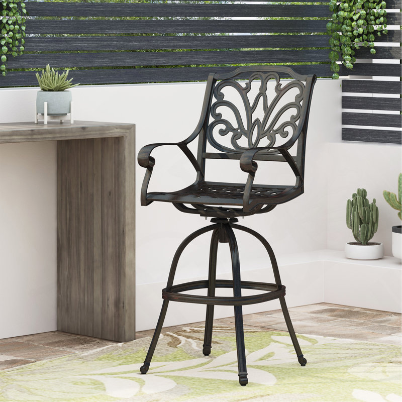 Tabouret de bar pivotant en aluminium