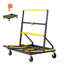 Chariot pour cloison sèche, capacité de charge de 1800 lb, chariot à panneau en acier avec 4 roulettes pivotantes et plateforme extensible, chariot à panneau pliable avec sangle d'arrimage pour la manipulation du contreplaqué, de la plaque de plâtre, du verre