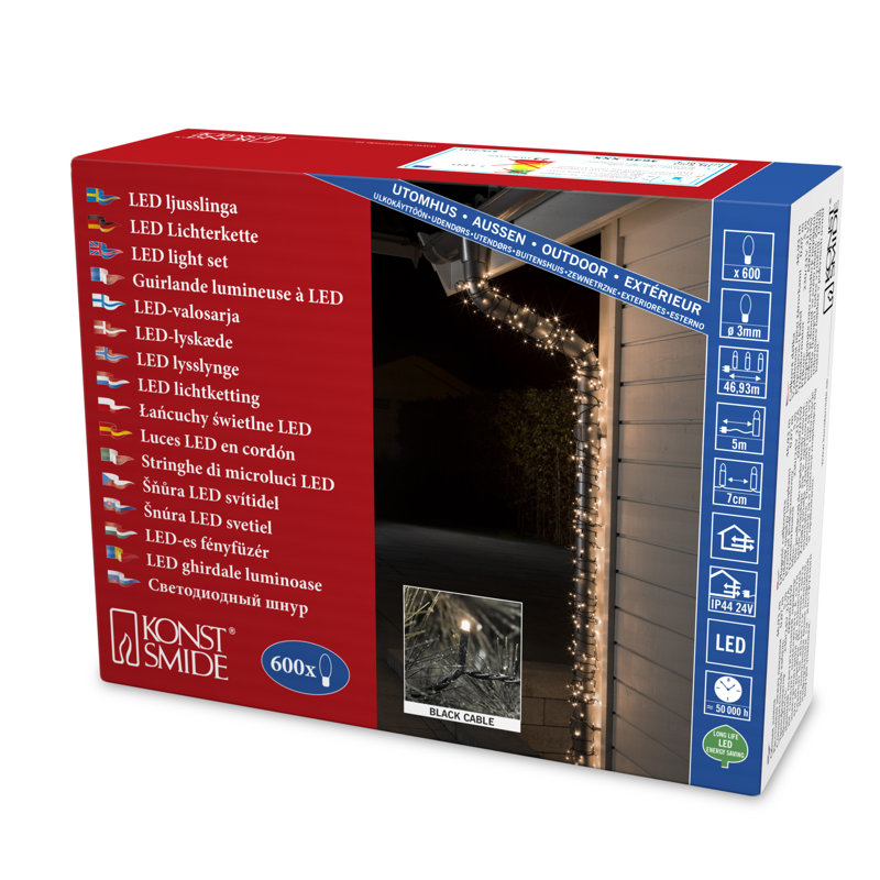 Micro 600-Light LED Fairy Lights, Warm White