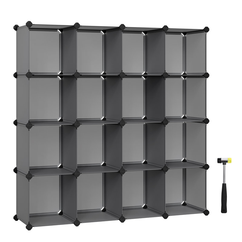 16 Pair Stackable Shoe Storage Cabinet