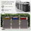 Remise extérieure pour 3 poubelles - Remise en acier galvanisé gris avec tige de support pneumatique, portes verrouillables et chaîne de couvercle imperméable