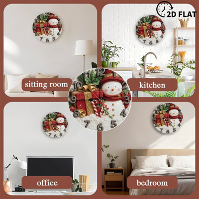 Christmas-Snowman-Clock-with-Gifts