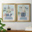 «Blue Bath I», ensemble de 2 peintures sur toile encadrées-1449621668-1449621688
